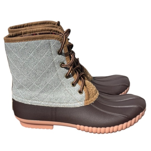 Simply Southern Women’s Duck Muck Boots Rain Snow Gray Size‎ 7 - Picture 1 of 8
